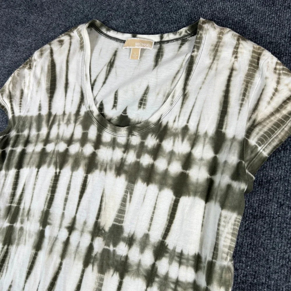 Michael‎ Kors Women Tie Dye Drawstring Waist Tunic Dress Size L